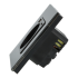 Gniazdo elektryczne pojedyncze z ładowarką USB A+C Czarne z ramką szklaną