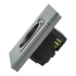 Gniazdo elektryczne pojedyncze z ładowarką USB A+C Szare z ramką szklaną