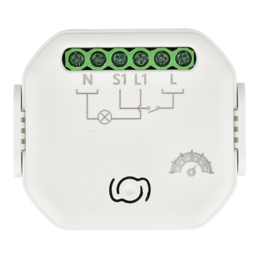 Przekaźnik/Włącznik dopuszkowy ściemniacz pojedynczy Wi-Fi