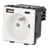 Moduł gniazda elektrycznego z ładowarką USB A+C 230V pojedynczy biały