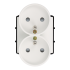 Moduł gniazda elektrycznego z bolcem 230V podwójny biały