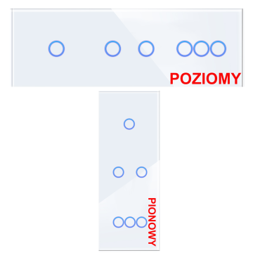 Panel Szklany Potrójny Na 3 Puszki 0G Biały DC Smart Home