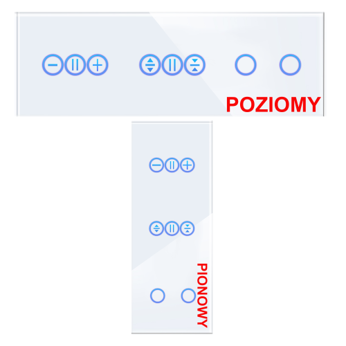 Panel Szklany Potrójny Na 3 Puszki 1G2G1G Biały DC Smart Home