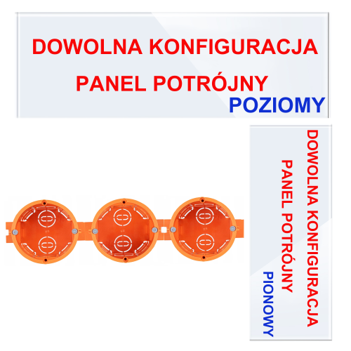 Panel Szklany Potrójny Na 3 Puszki 1G2G1G Biały DC Smart Home