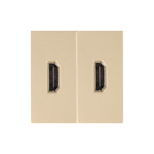 Moduł gniazda HDMI x2 złoty DC SMART HOME
