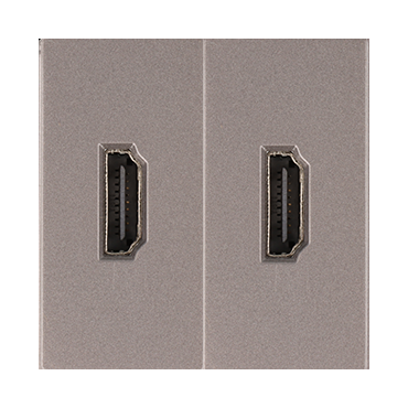 Moduł gniazda HDMI x2 szary DC SMART HOME