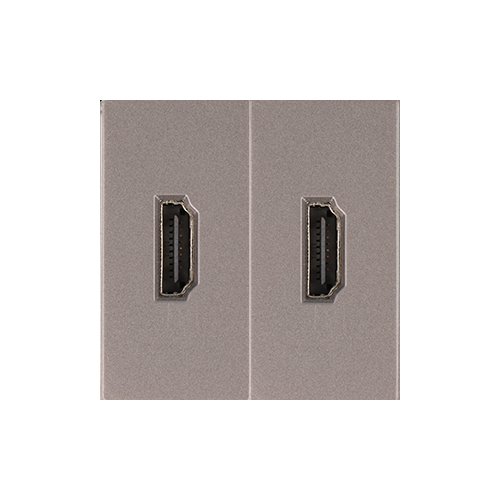 Moduł gniazda HDMI x2 szary DC SMART HOME