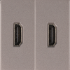 Moduł gniazda HDMI x2 szary DC SMART HOME