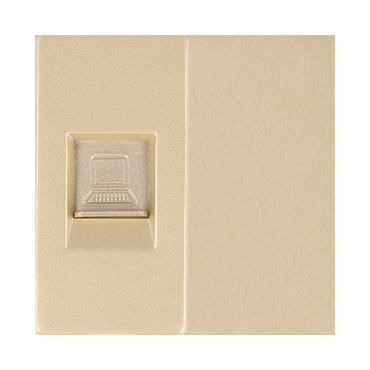 Moduł gniazda LAN CAT6 RJ45 Internetu + zaślepka złoty DC SMART HOME