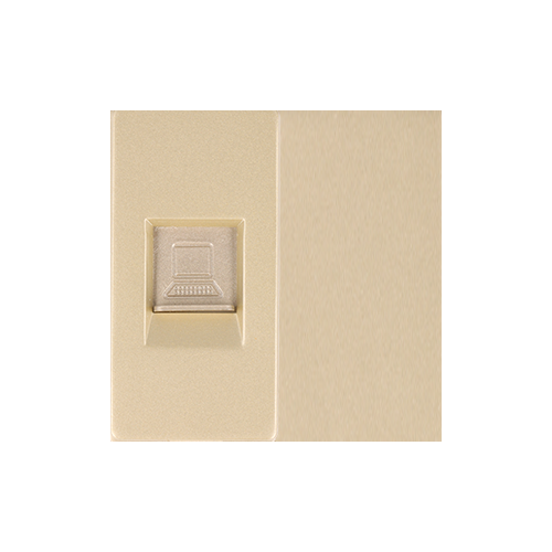 Moduł gniazda LAN CAT6 RJ45 Internetu + zaślepka złoty DC SMART HOME