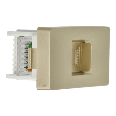 Moduł gniazda LAN CAT6 RJ45 Internetu x2 złoty DC SMART HOME