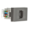 Moduł gniazda LAN CAT6 RJ45 Internetu + zaślepka szary DC SMART HOME