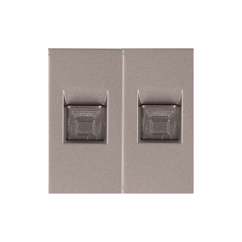 Moduł gniazda LAN CAT6 RJ45 Internetu x2 szary DC SMART HOME