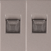 Moduł gniazda LAN CAT6 RJ45 Internetu x2 szary DC SMART HOME