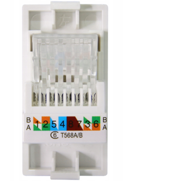 Moduł gniazda LAN CAT6 RJ45 Internetu + zaślepka biały DC SMART HOME