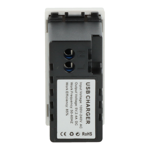 Moduł ładowarki usb + zaślepka biały DC SMART HOME