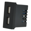 Moduł ładowarki usb + zaślepka czarny DC SMART HOME