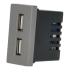 Moduł ładowarki usb + zaślepka szary DC SMART HOME