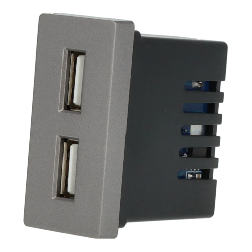 Moduł ładowarki usb + zaślepka szary DC SMART HOME