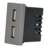 Moduł ładowarki usb + zaślepka szary DC SMART HOME
