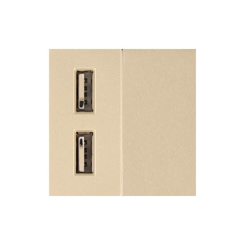 Moduł ładowarki usb + zaślepka złoty DC SMART HOME