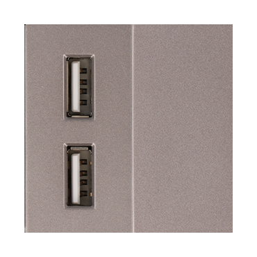 Moduł ładowarki usb + zaślepka szary DC SMART HOME