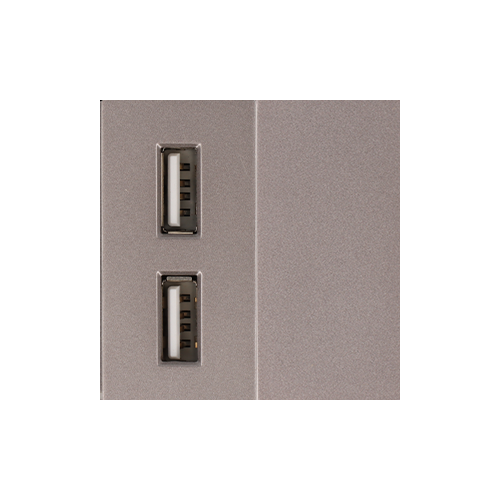 Moduł ładowarki usb + zaślepka szary DC SMART HOME
