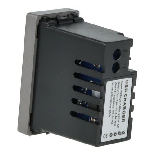 Moduł ładowarki usb x2 szary DC SMART HOME