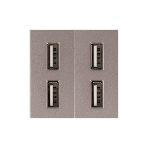 Moduł ładowarki usb x2 szary DC SMART HOME