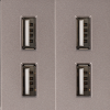 Moduł ładowarki usb x2 szary DC SMART HOME