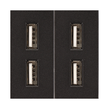Moduł ładowarki usb x2 czarny DC SMART HOME