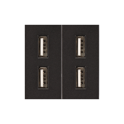 Moduł ładowarki usb x2 czarny DC SMART HOME