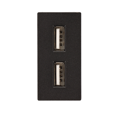 Moduł ładowarki usb podwójny czarny DC SMART HOME