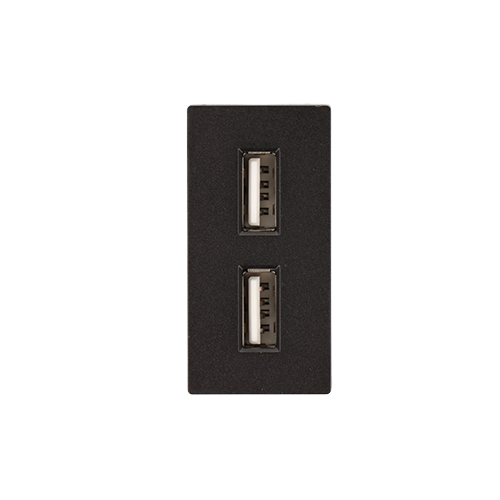 Moduł ładowarki usb podwójny czarny DC SMART HOME