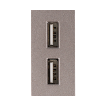 Moduł ładowarki usb podwójny szary DC SMART HOME