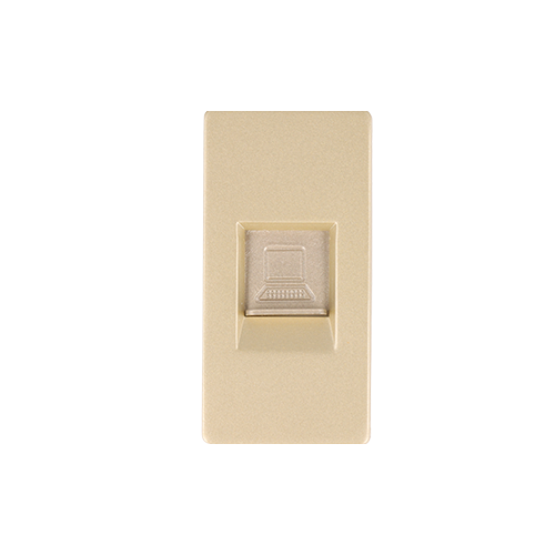 Moduł gniazda LAN CAT6 RJ45 internetu złoty DC SMART HOME