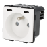 Moduł gniazda elektrycznego z szybką ładowarką USB C+C 20W 4A 230V pojedynczy białe