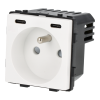 Moduł gniazda elektrycznego z szybką ładowarką USB C+C 20W 4A 230V pojedynczy białe