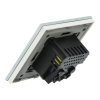 Gniazdo elektryczne pojedyncze z szybką ładowarką USB C+C Białe z ramką szklaną