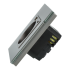 Gniazdo elektryczne pojedyncze z szybką ładowarką USB C+C Szare z ramką szklaną