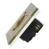 Gniazdo elektryczne pojedyncze z szybką ładowarką USB C+C 4A 20W Złote z ramką szklaną
