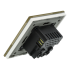 Gniazdo elektryczne pojedyncze z szybką ładowarką USB C+C 4A 20W Złote z ramką szklaną