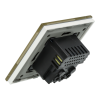 Gniazdo elektryczne pojedyncze z szybką ładowarką USB C+C 4A 20W Złote z ramką szklaną