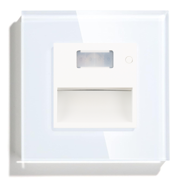 Lampka Schodowa LED Szklana Ramka 1.5W z Czujnikiem Ruchu Oświetlenie Schodowe Biała Barwa 1800K - 7500K