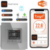Termostat Ogrzewania Podłogowego WiFi 16A w Szklanej Ramce Szary