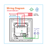 Termostat Ogrzewania Podłogowego ZigBee 16A w Szklanej Ramce Czarny