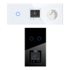 Termostat Ogrzewania Podłogowego ZigBee 16A w Szklanej Ramce Czarny