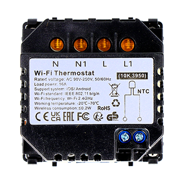 Moduł Termostat ogrzewania podłogowego wifi 16A Szary