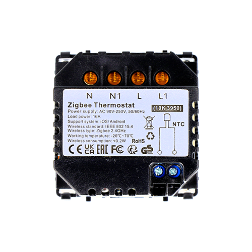 Moduł Termostat ogrzewania podłogowego ZigBee 16A Biały