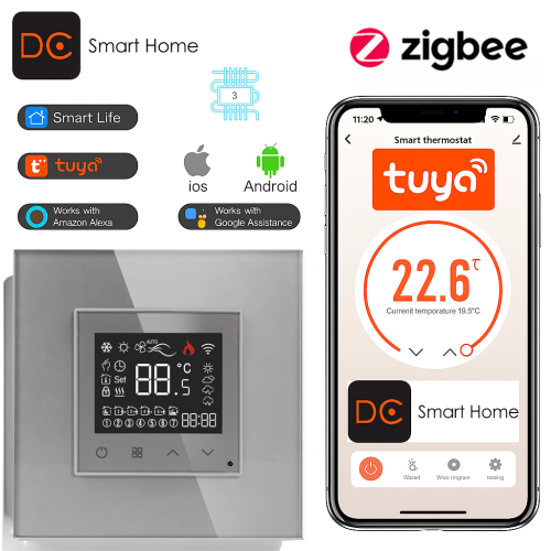 Moduł Termostat ogrzewania podłogowego ZigBee 16A Szary